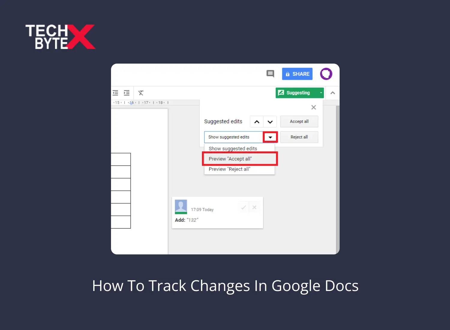 Track Changes in Google Docs